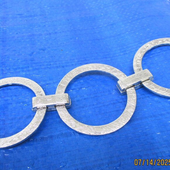 Metal Ring Belt Silver and Gold Adjustable and Reversible 48 inches long main image 4